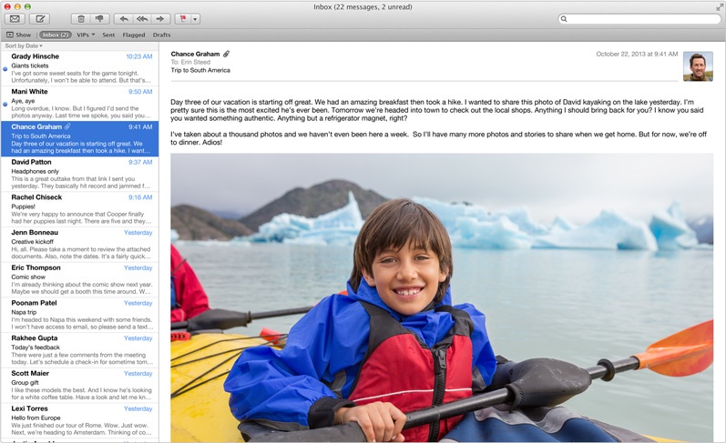 Apple, Mavericks'in Mail istemcisindeki sorunları gidermek için harekete geçti