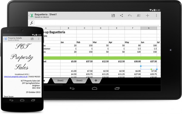 Android 4.4 KitKat ile QuickOffice ön yüklü gelecek