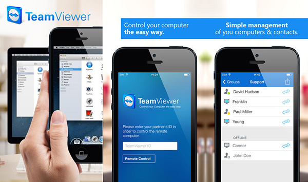 Uzaktan kontrol uygulaması TeamViewer, iOS 7 desteğiyle güncellendi