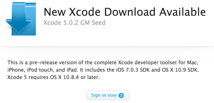 Xcode 5.0.2 Golden Master yayınlandı