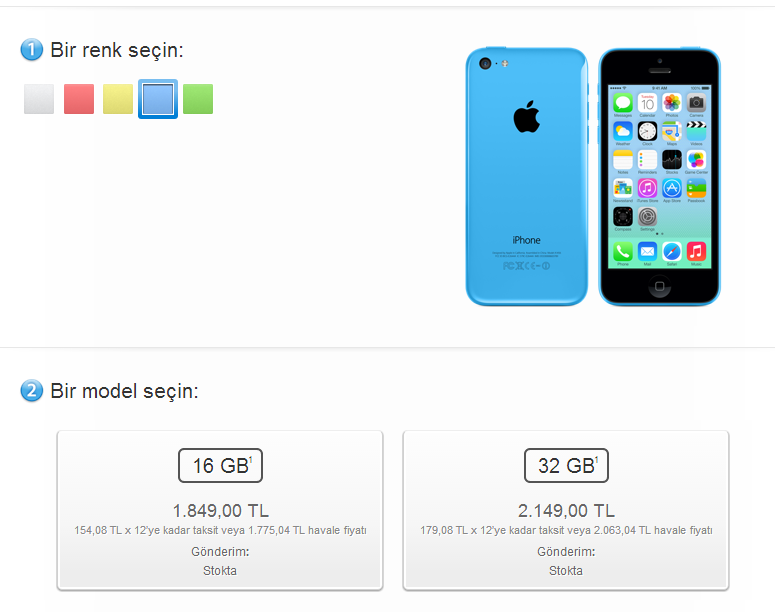 iPhone 5c'ye ülkemizde ilgi düşük