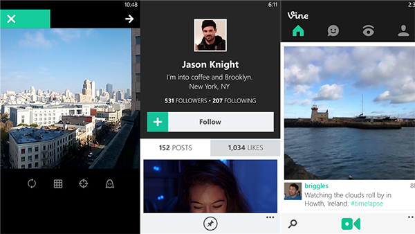 Vine, Windows Phone platformu için kullanıma sunuldu