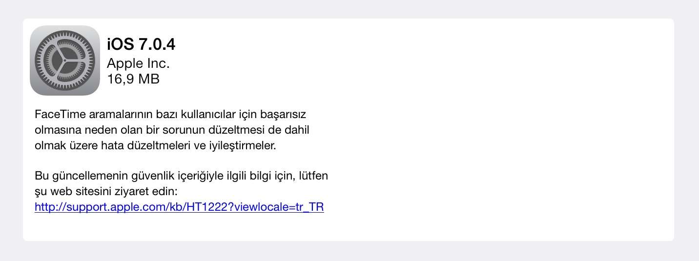 iOS 7.0.4 yayınlandı