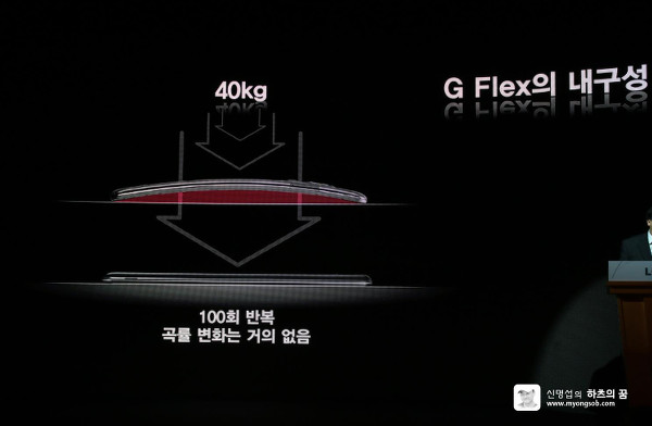 LG G Flex 40kg ağırlığa dayanabilecek