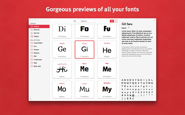 Mac sistemler için Font arama ve organizasyon uygulaması: Fonts