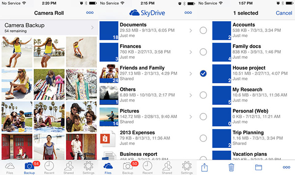 SkyDrive'ın iOS uygulaması, otomatik yedekleme desteğiyle güncellendi 