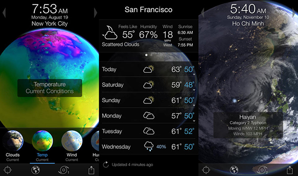 Dikkat çekici hava durumu ve saat uygulaması Living Earth, 3.0 sürümüne güncellendi