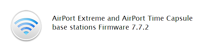 AirPort Extreme ve Time Capsule için yeni donanım yazılım (7.7.2) güncellemesi 