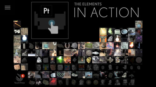 Açıklayıcı videolar barındıran periyodik tablo uygulaması: The Elements in Action
