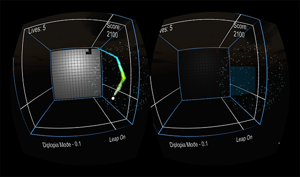 Şaşılık ve göz tembelliği tedavisi için Oculus Rift ile Leap Motion destekli oyun projesi: Diplopia 
