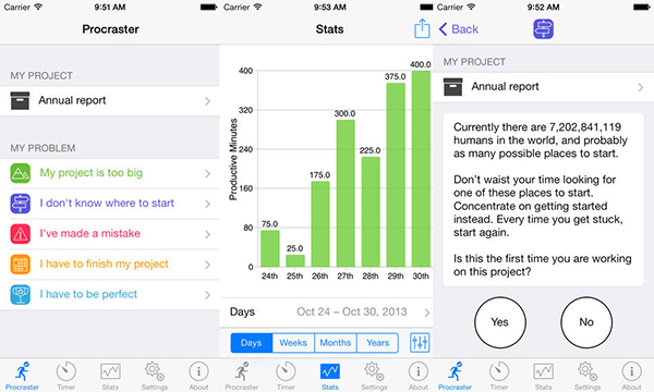 Kullanıcılarına verimlilik noktasında yardımcı olabilen iOS uygulaması Procraster güncellendi