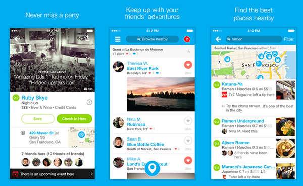 Foursquare'ın iOS uygulaması tasarımsal olarak güncellendi