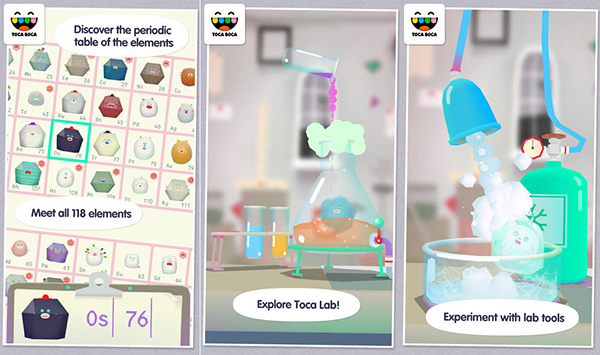 Elementlerin öğrenilmesi için renkli ara yüz ile hazırlanan yeni iOS uygulaması: Toca Lab