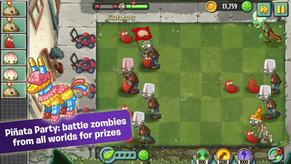 Plants vs. Zombies 2 yeni bir zombi türü ve Piñata Parties seviyeleri ile güncellendi