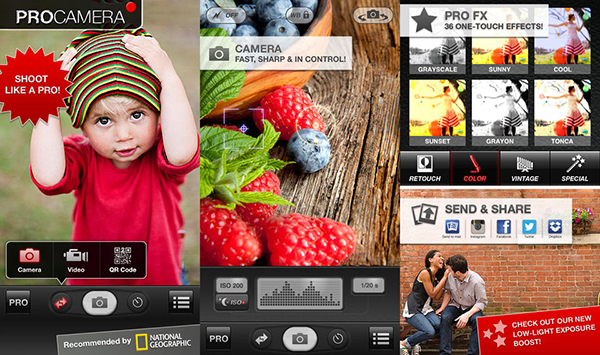 National Geographic'in tavsiye ettiği uygulamalardan ProCamera bugün için ücretsiz