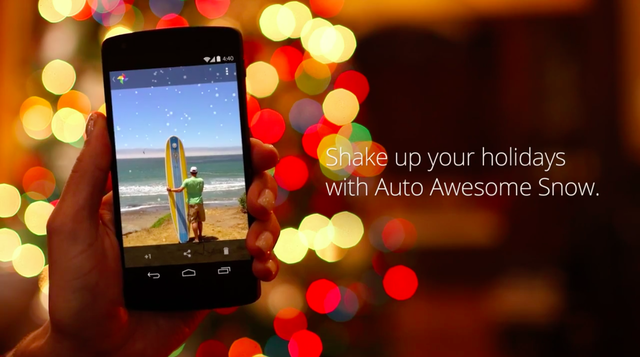 Android için Google+ güncellemesi ile resimlerinize kar efekti ekleyin