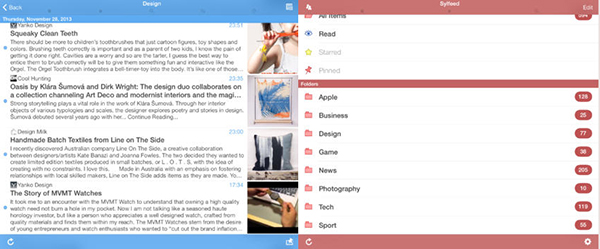 iPad uyumlu yeni RSS okuma uygulaması: Sylfeed
