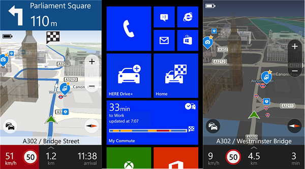 WP8 için HERE Drive+ uygulaması güncellendi