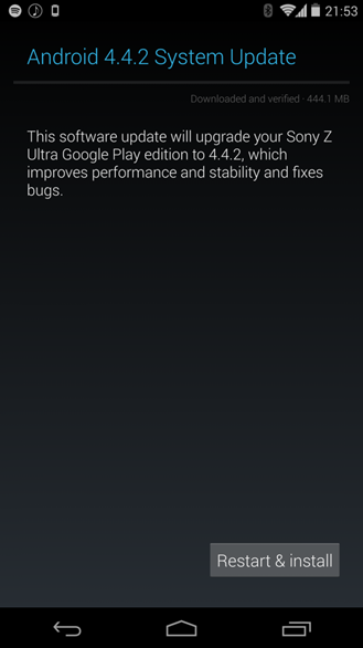 Sony Xperia Z Ultra Google Play Edition için Andro