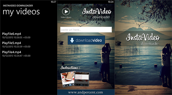 Instagram videolarını WP telefonuna indirmek isteyenlere özel uygulama: InstaVideo Downloader