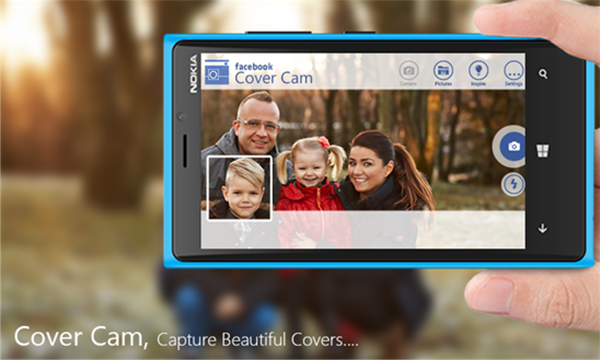 WP8 cihazlara Facebook kapak fotoğrafları için hazırlanan Cover Cam uygulaması güncellendi