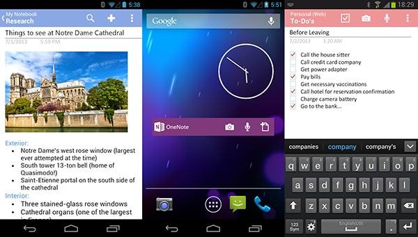 Microsoft'un OneNote uygulaması Android tarafında güncellendi