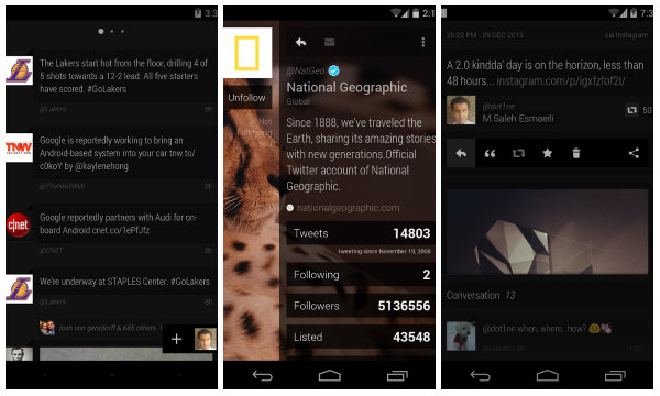 Android için Carbon for Twitter uygulaması yeni bir arayüz ile güncellendi