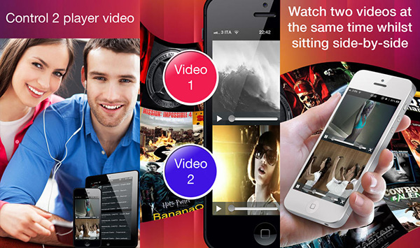 iOS uyumlu video uygulaması Double Video Player Pro ücretsiz yapıldı