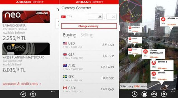 Akbank artırılmış gerçeklik destekli uygulamasını Windows Phone 8 için yayınladı