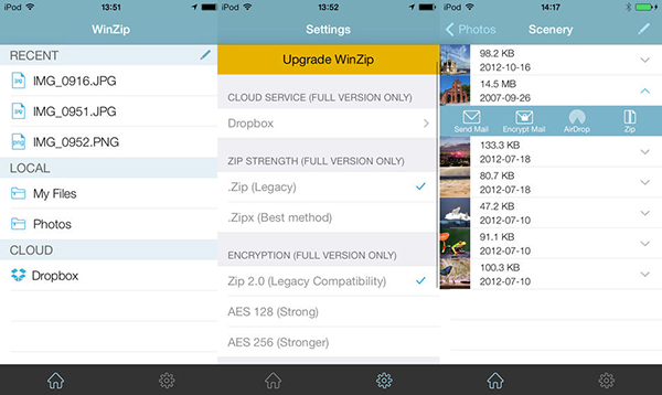 Popüler uygulamalardan WinZip, iOS 7'ye özel bir tasarıma kavuştu