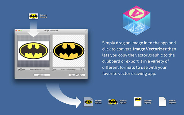 Mac sistemler için hazırlanan yeni uygulama Image Vectorizer, Bitmap ile Vektör arası çevirme yapabiliyor