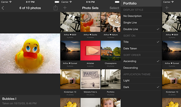 iOS uyumlu yeni fotoğraf portfolyo uygulaması: Arthur