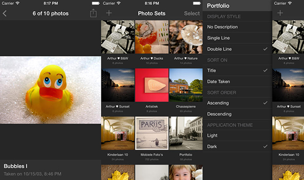 iOS uyumlu yeni fotoğraf portfolyo uygulaması: Arthur