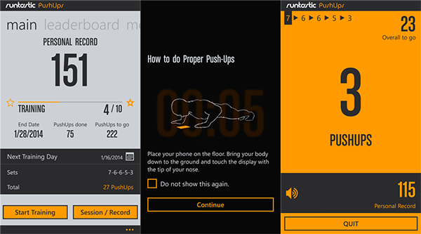Runtastic, WP8 telefonlar için hazırladığı dört yeni egzersiz uygulamasını kullanıma sundu