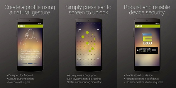 Android için ERGO uygulaması, kilit ekranını kulağınızı algılayarak açıyor