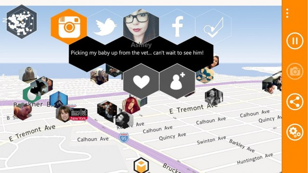 Windows Phone için Alphega ile durum güncellemesi ve check-in'lerin haritada yerini görün