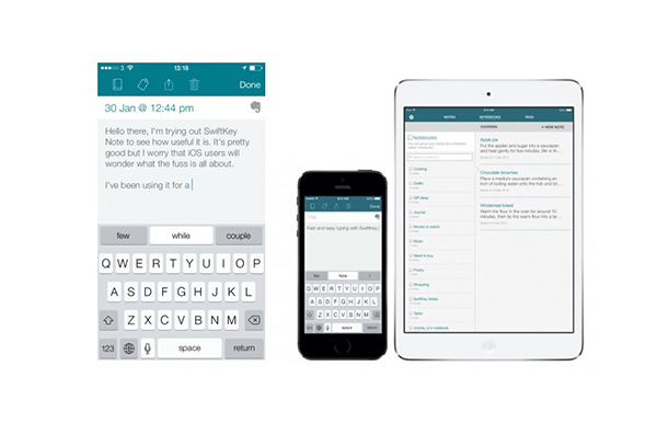 SwiftKey Note iOS için kullanma sunuldu