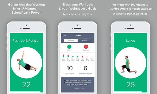 iPhone ve iPod Touch uyumlu 7 Minute Workout uygulaması güncellendi