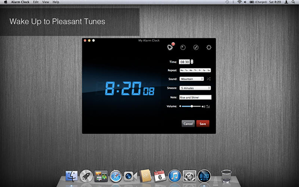OSX işletim sistemli bilgisayarları alarm saatine dönüştüren yeni uygulama: Alarm Clock