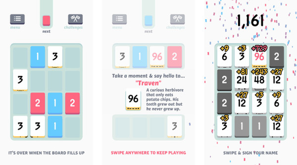 Matematik tabanlı bulmaca oyunu Threes! bir süreliğine iOS için indirimde