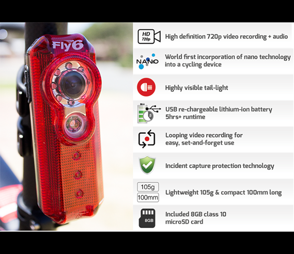 Bisikletçiler için arka lamba ile HD kamerayı birleştiren dünyanın ilk ürünü: Fly6