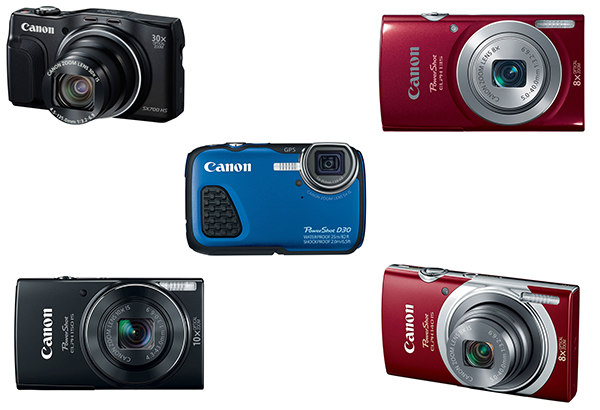 Canon, PowerShot kompakt fotoğraf makinesi serisine 5 yeni model ekledi