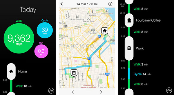 iOS için egzersiz takip uygulaması Moves, 64-bit işlemci desteğine kavuştu