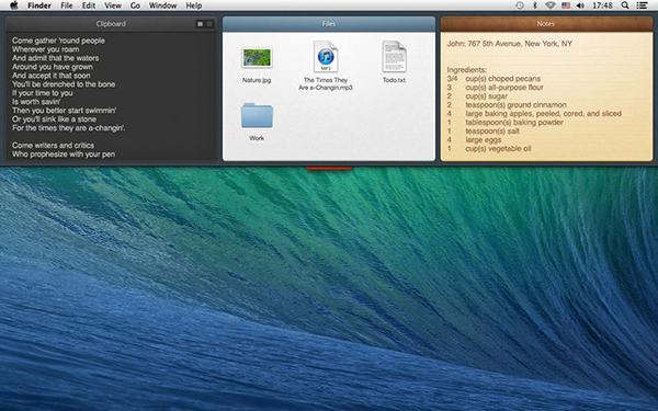 Hızlı kullanım temelli Mac uygulaması Unclutter indirme girdi