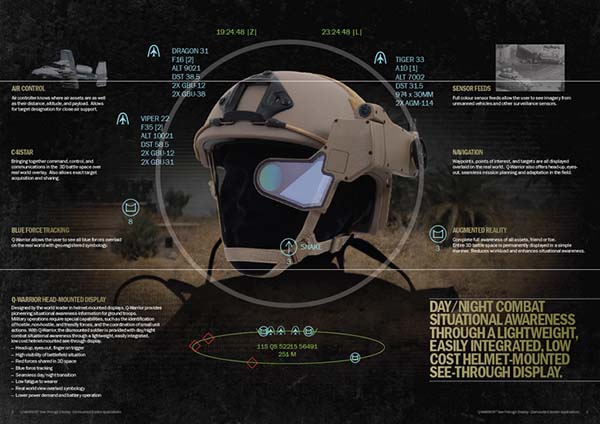 BAE Systems, İngiltere merkezli olarak Q-Warrior HUD sisteminin gerçek zamanlı testlerine başladı