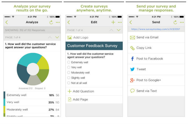 SurveyMonkey iOS uygulamasını yayınladı