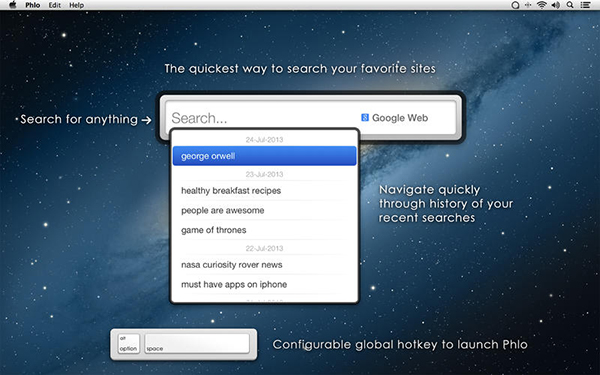 Farklı servisler üzerinde arama imkanı veren Mac uygulaması Phlo ücretsiz yapıldı
