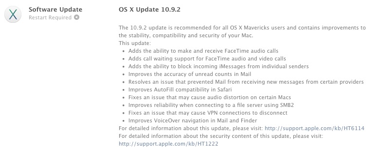 OS X 10.9.2 yayınlandı