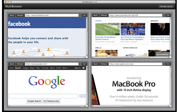 Mac için çoklu pencere sunan tarayıcı uygulaması MultiBrowser1 ücretsiz yapıldı