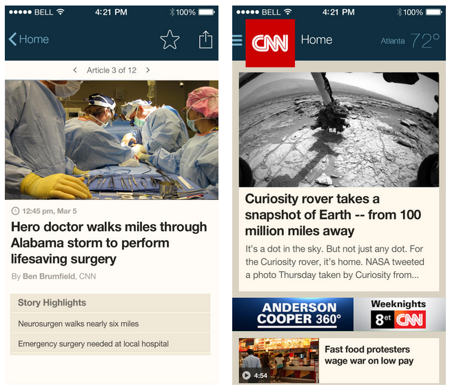 iOS için CNN, yeni özelliklerle güncellendi